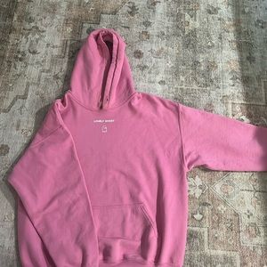 LONELY GHOST Pink Hoodie